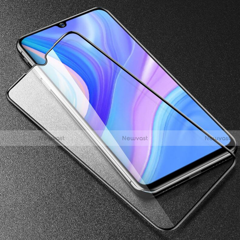 Ultra Clear Full Screen Protector Tempered Glass for Huawei Y8p Black
