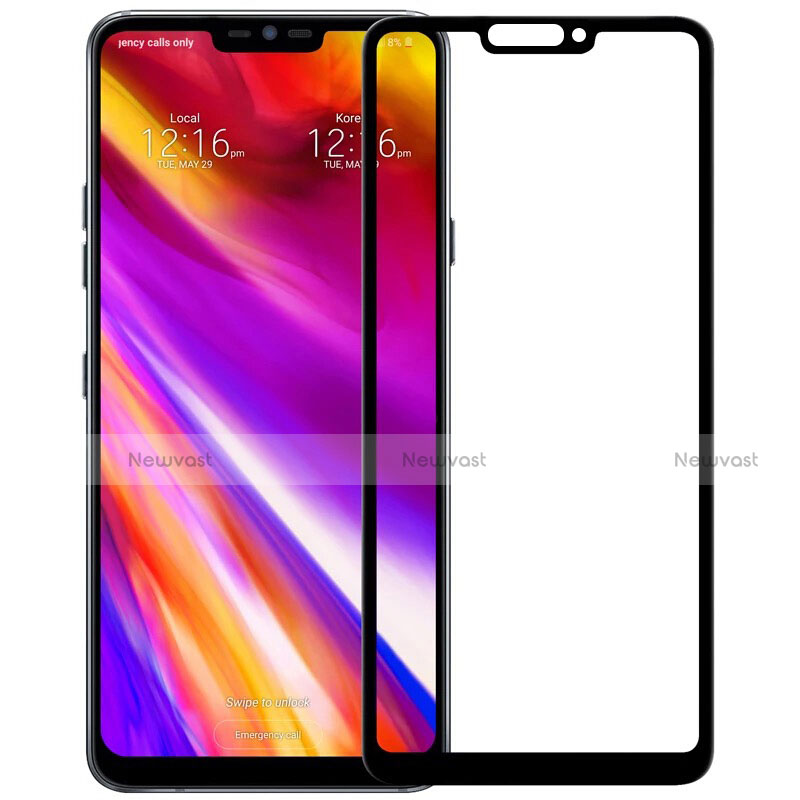 Ultra Clear Full Screen Protector Tempered Glass for LG G7 Black
