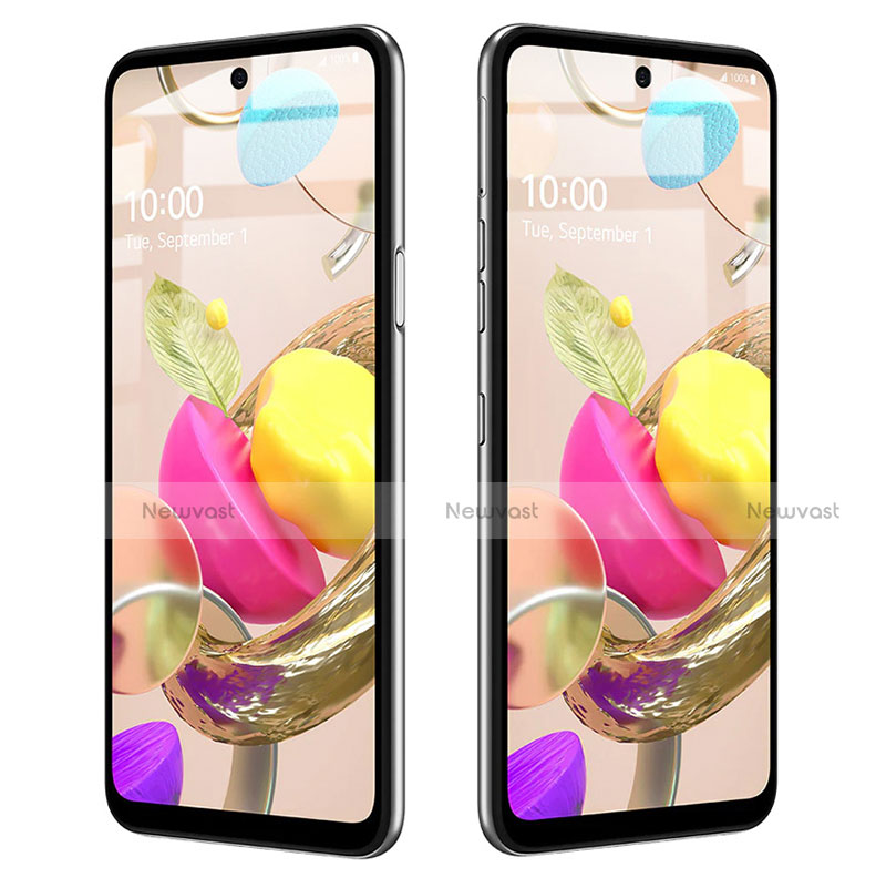 Ultra Clear Full Screen Protector Tempered Glass for LG K42 Black