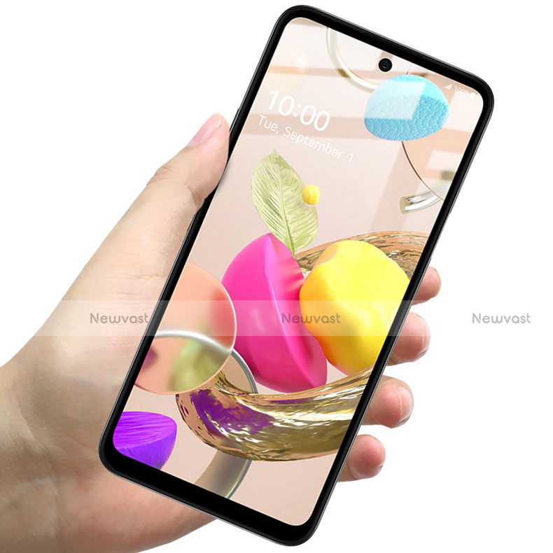 Ultra Clear Full Screen Protector Tempered Glass for LG K42 Black