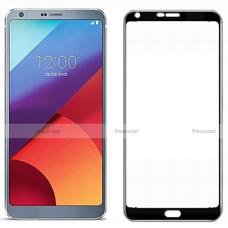Ultra Clear Full Screen Protector Tempered Glass for LG Q7 Black