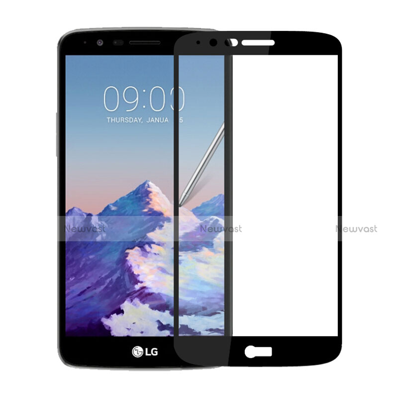 Ultra Clear Full Screen Protector Tempered Glass for LG Stylus 3 Black