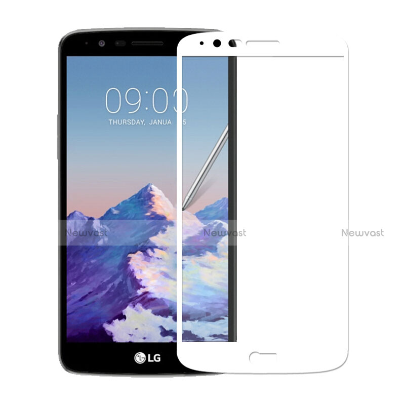 Ultra Clear Full Screen Protector Tempered Glass for LG Stylus 3 White