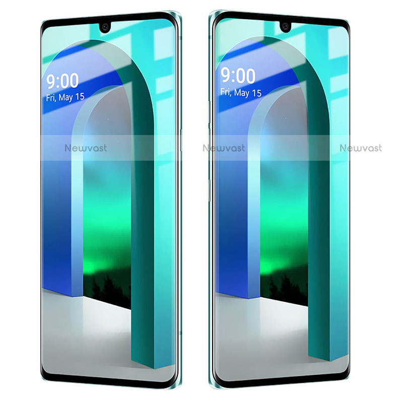 Ultra Clear Full Screen Protector Tempered Glass for LG Velvet 4G Black