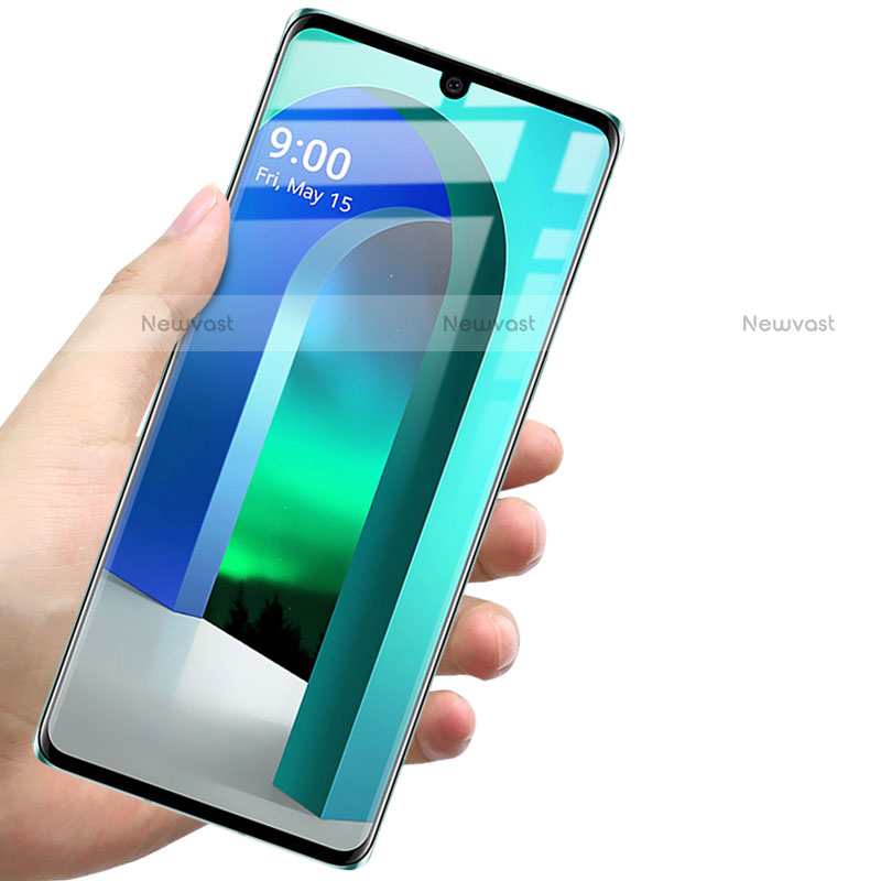 Ultra Clear Full Screen Protector Tempered Glass for LG Velvet 5G Black