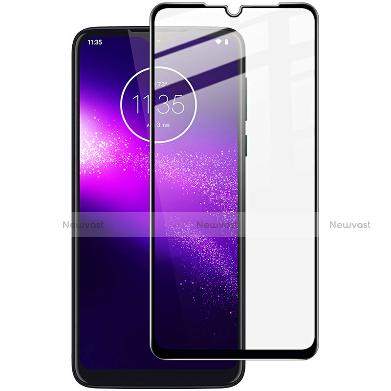 Ultra Clear Full Screen Protector Tempered Glass for Motorola Moto G8 Play Black