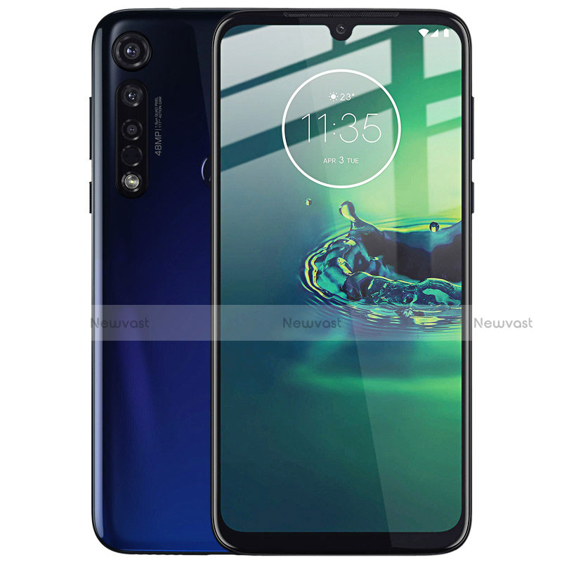 Ultra Clear Full Screen Protector Tempered Glass for Motorola Moto G8 Plus Black