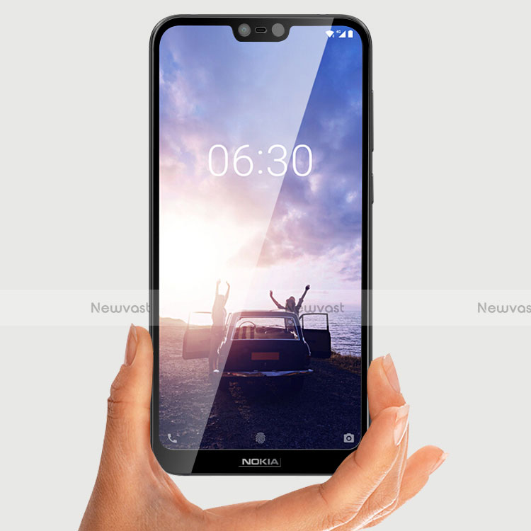 Ultra Clear Full Screen Protector Tempered Glass for Nokia 6.1 Plus Black