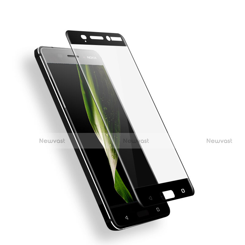 Ultra Clear Full Screen Protector Tempered Glass for Nokia 6 Black