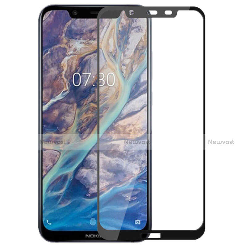 Ultra Clear Full Screen Protector Tempered Glass for Nokia 7.1 Plus Black