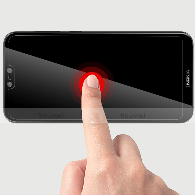 Ultra Clear Full Screen Protector Tempered Glass for Nokia X6 Black