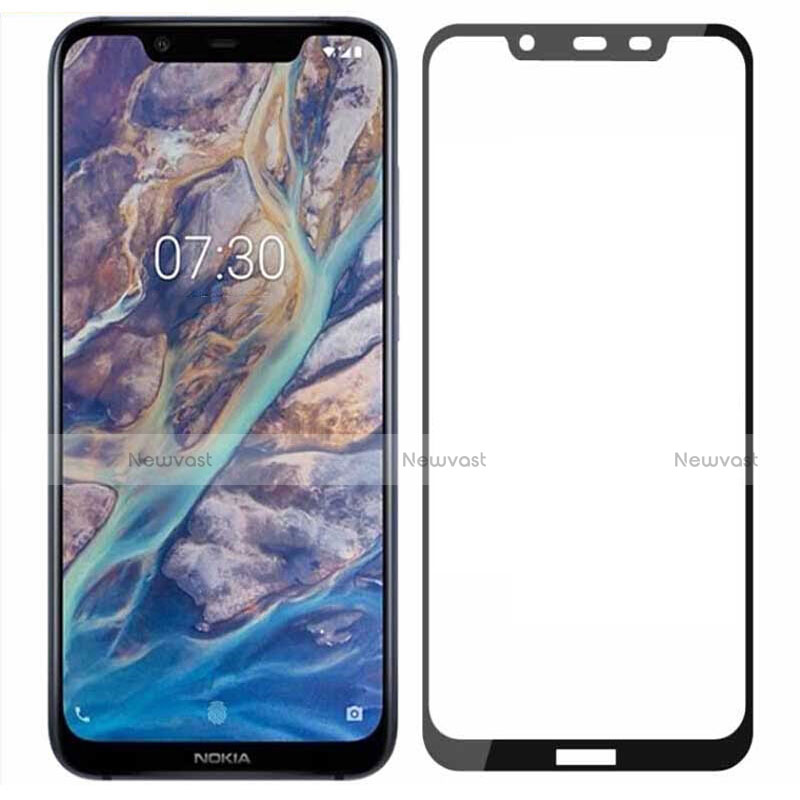 Ultra Clear Full Screen Protector Tempered Glass for Nokia X7 Black