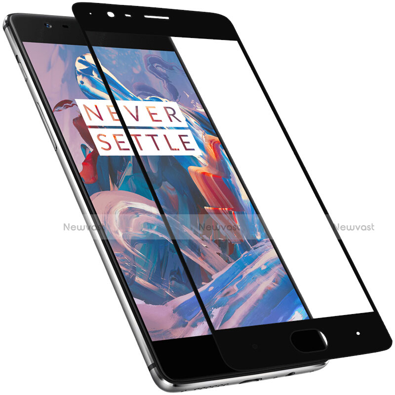 Ultra Clear Full Screen Protector Tempered Glass for OnePlus 3 Black