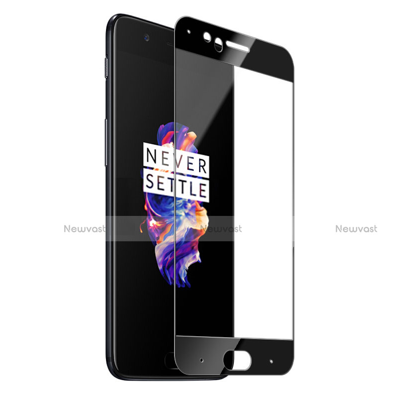 Ultra Clear Full Screen Protector Tempered Glass for OnePlus 5 Black