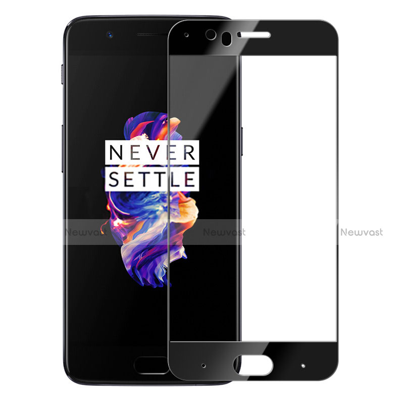 Ultra Clear Full Screen Protector Tempered Glass for OnePlus 5 Black