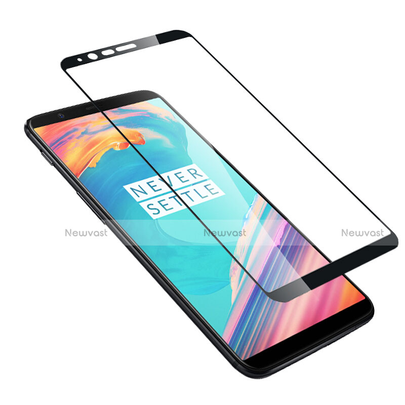 Ultra Clear Full Screen Protector Tempered Glass for OnePlus 5T A5010 Black