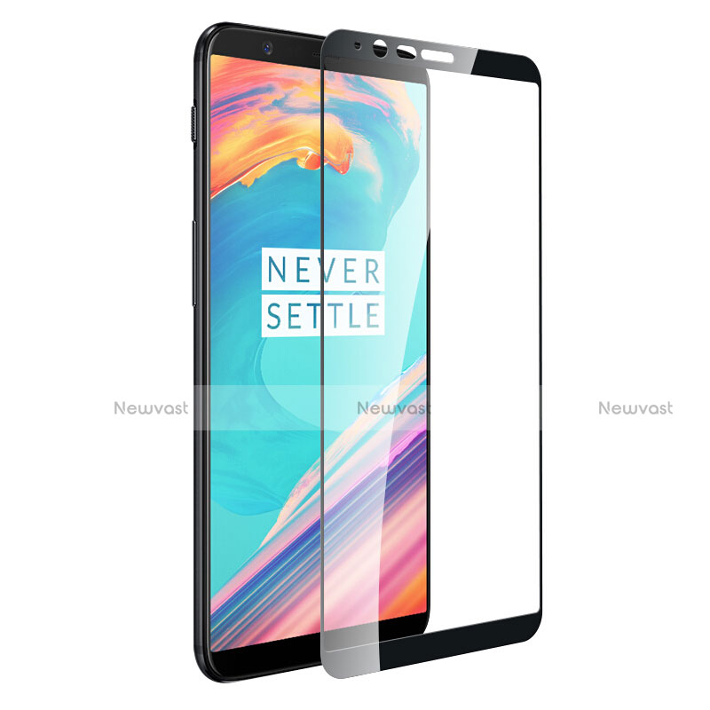 Ultra Clear Full Screen Protector Tempered Glass for OnePlus 5T A5010 Black