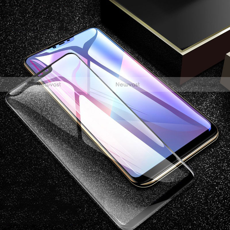 Ultra Clear Full Screen Protector Tempered Glass for Oppo A12e Black