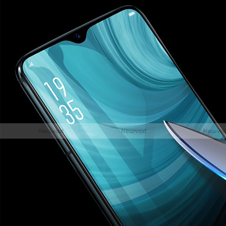 Ultra Clear Full Screen Protector Tempered Glass for Oppo A7 Black