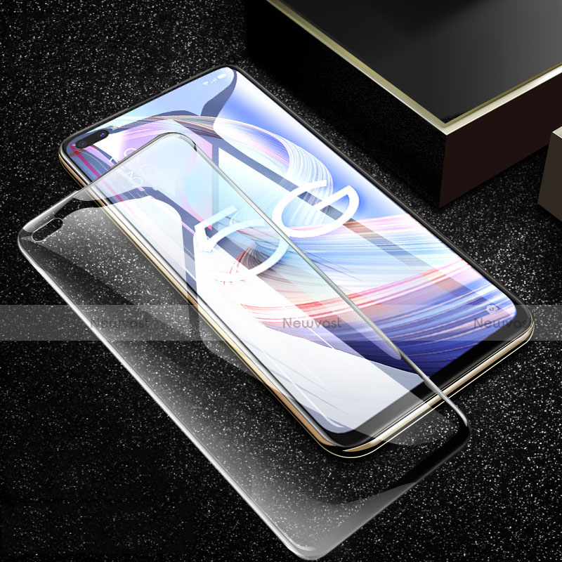 Ultra Clear Full Screen Protector Tempered Glass for Oppo A92s 5G Black
