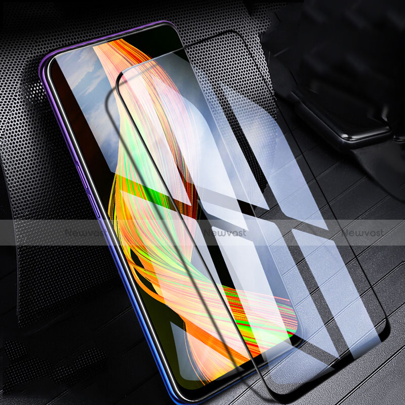 Ultra Clear Full Screen Protector Tempered Glass for Oppo Realme X Black