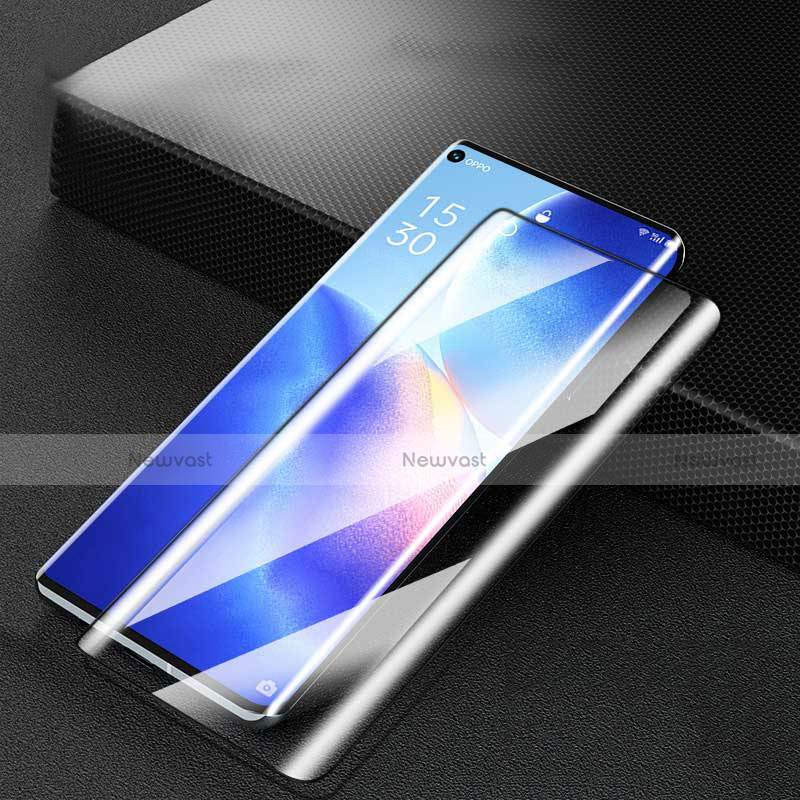 Ultra Clear Full Screen Protector Tempered Glass for Oppo Reno5 Pro 5G Black