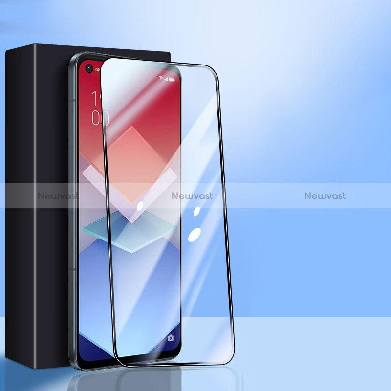 Ultra Clear Full Screen Protector Tempered Glass for Oppo Reno6 Z 5G Black