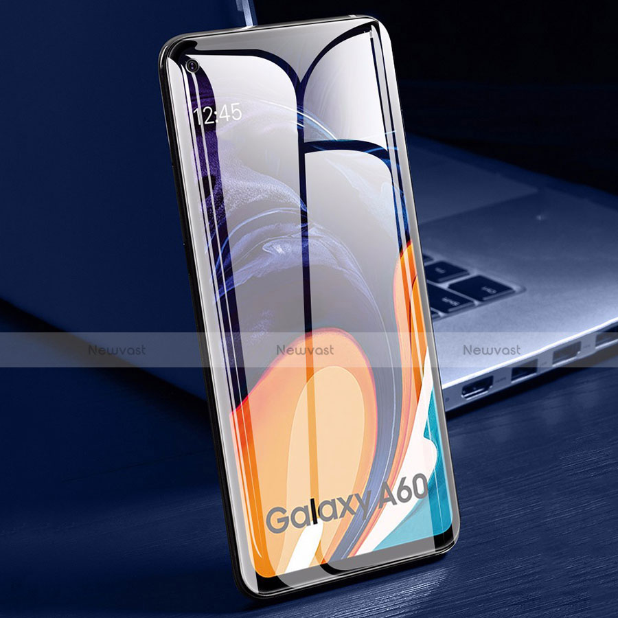 Ultra Clear Full Screen Protector Tempered Glass for Samsung Galaxy A60 Black