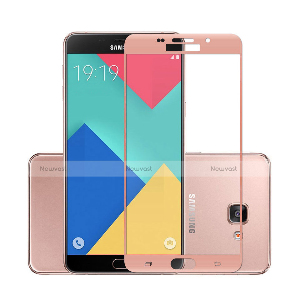 Ultra Clear Full Screen Protector Tempered Glass for Samsung Galaxy A7 (2016) A7100 Rose Gold