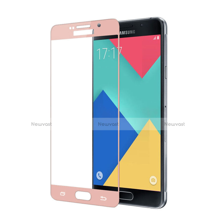 Ultra Clear Full Screen Protector Tempered Glass for Samsung Galaxy A7 (2016) A7100 Rose Gold