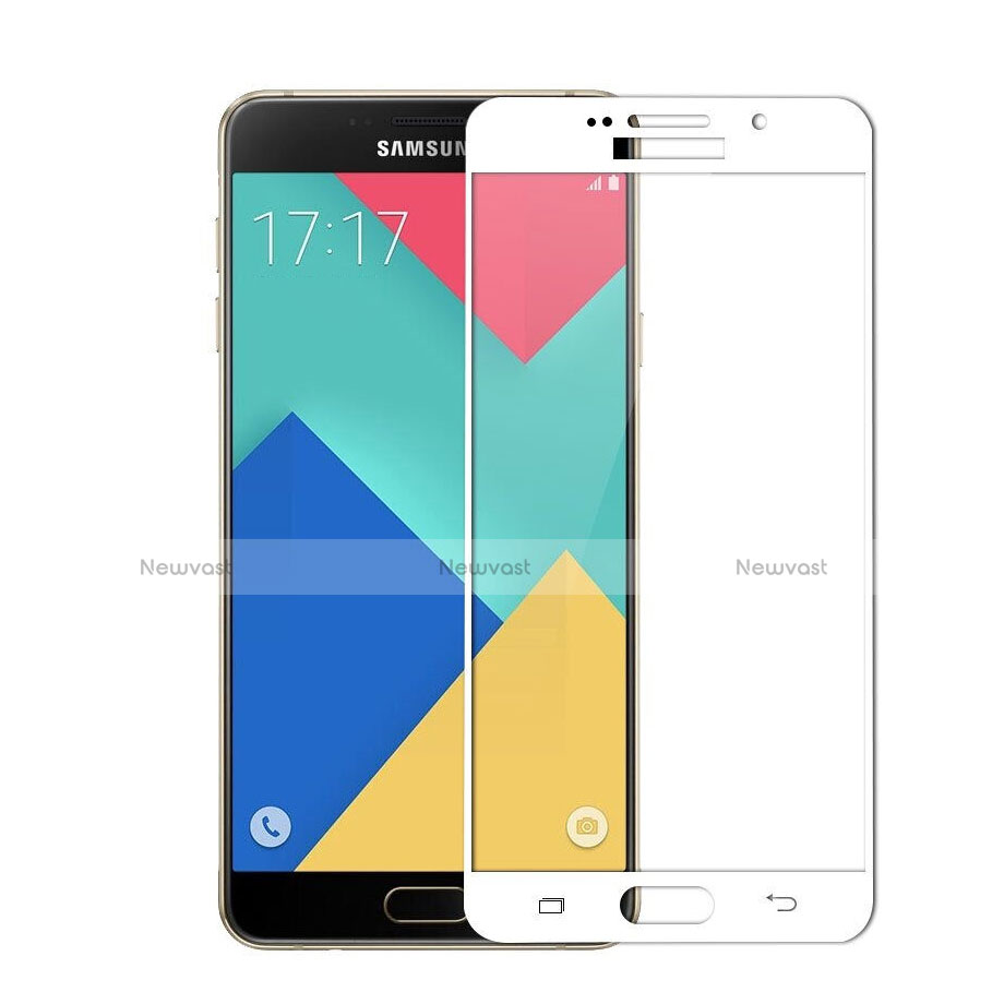 Ultra Clear Full Screen Protector Tempered Glass for Samsung Galaxy A7 (2016) A7100 White