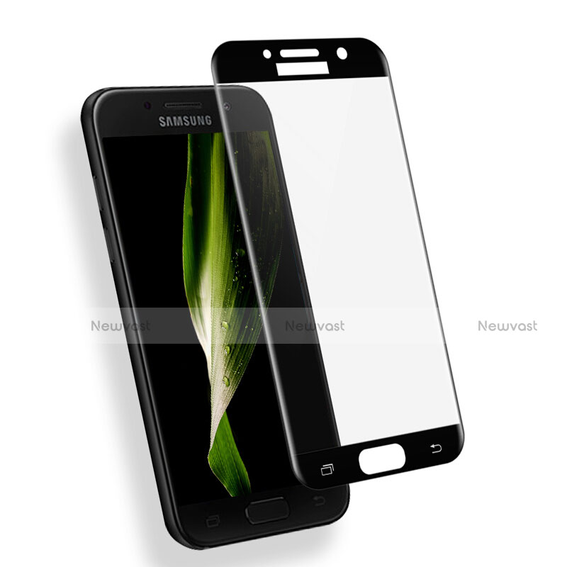 Ultra Clear Full Screen Protector Tempered Glass for Samsung Galaxy A7 (2017) A720F Black