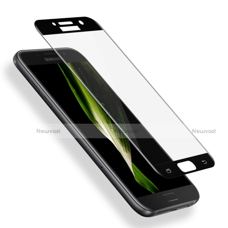 Ultra Clear Full Screen Protector Tempered Glass for Samsung Galaxy A7 (2017) A720F Black