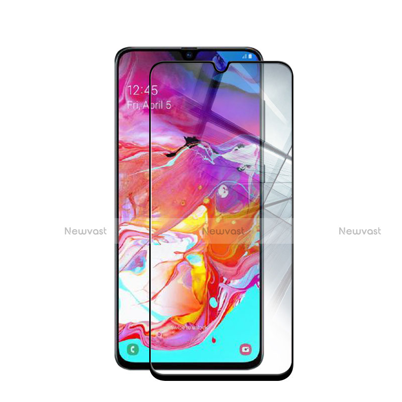 Ultra Clear Full Screen Protector Tempered Glass for Samsung Galaxy A70S Black