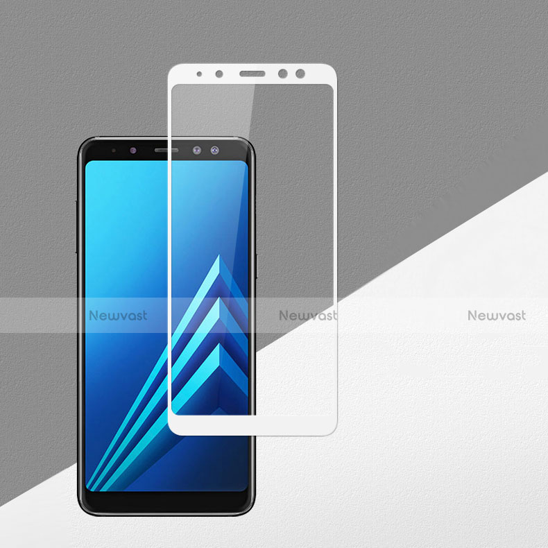 Ultra Clear Full Screen Protector Tempered Glass for Samsung Galaxy A8 (2018) A530F White
