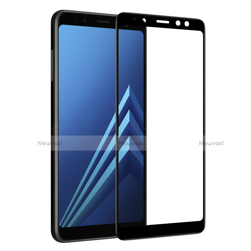 Ultra Clear Full Screen Protector Tempered Glass for Samsung Galaxy A8 (2018) Duos A530F Black