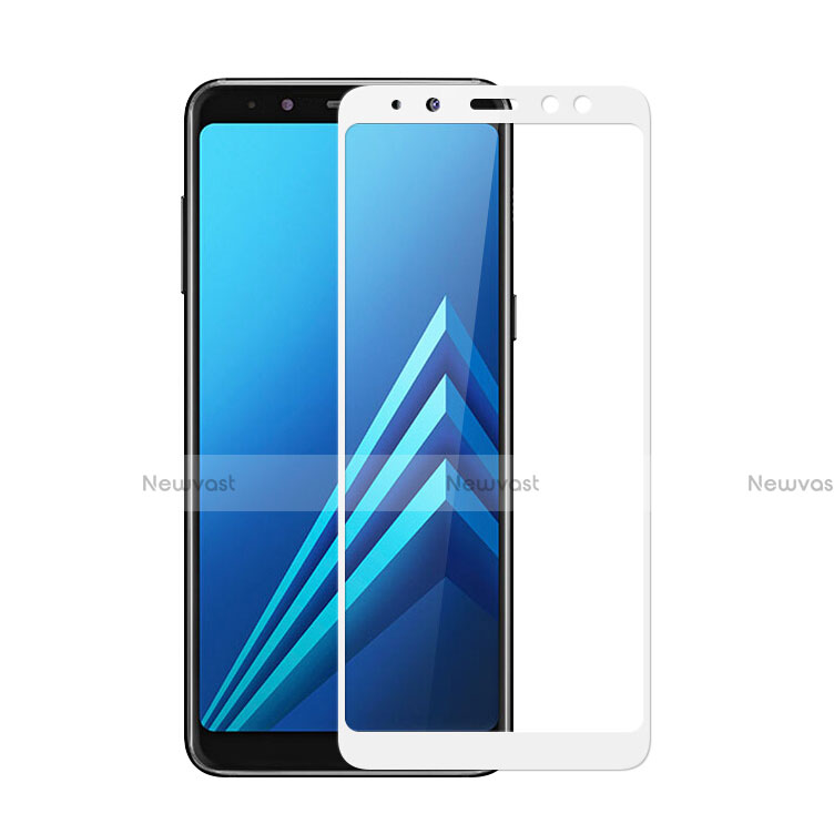Ultra Clear Full Screen Protector Tempered Glass for Samsung Galaxy A8 (2018) Duos A530F White