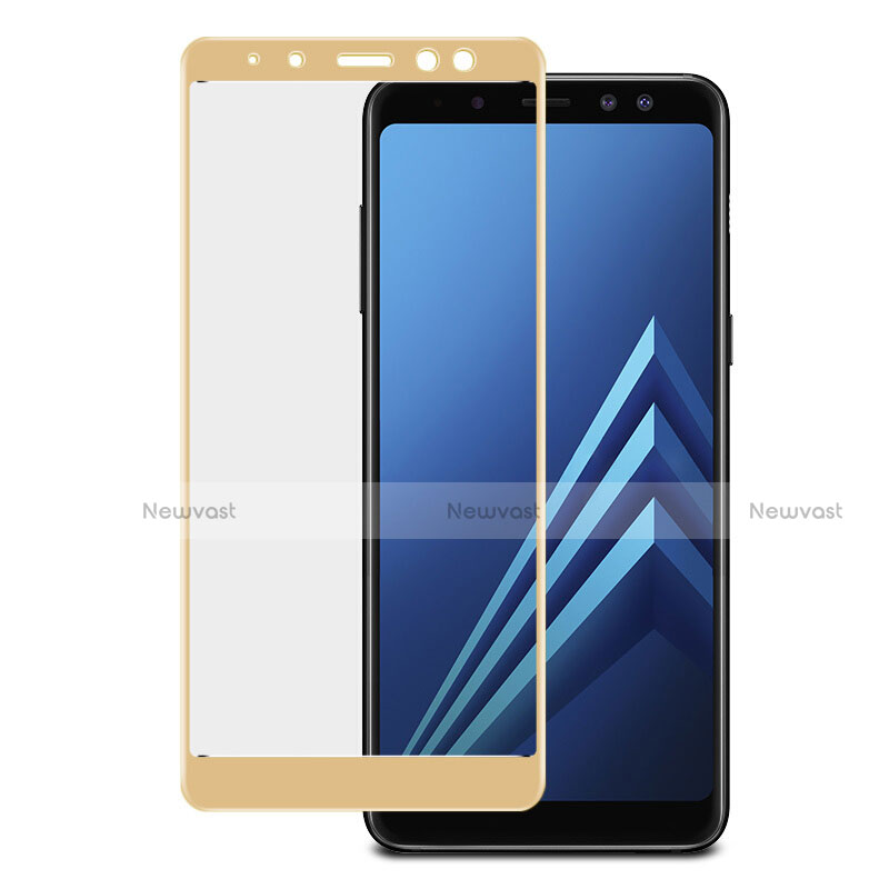 Ultra Clear Full Screen Protector Tempered Glass for Samsung Galaxy A8+ A8 Plus (2018) A730F Gold