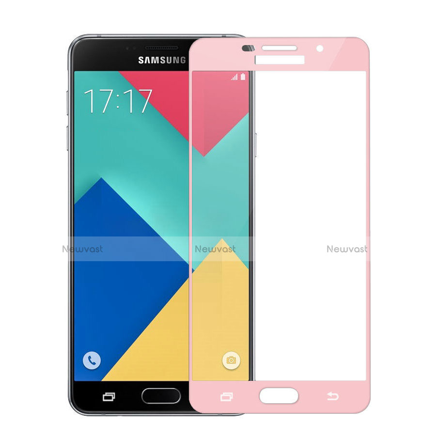 Ultra Clear Full Screen Protector Tempered Glass for Samsung Galaxy A9 (2016) A9000 Pink