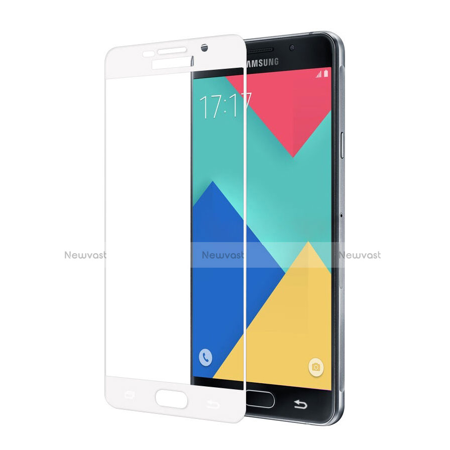 Ultra Clear Full Screen Protector Tempered Glass for Samsung Galaxy A9 (2016) A9000 White