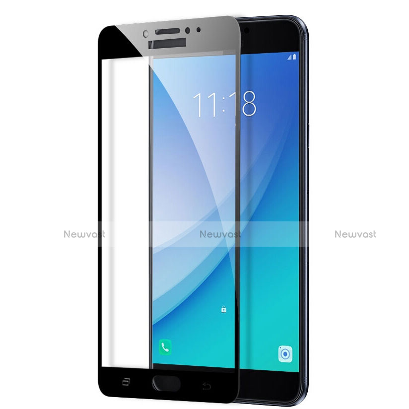Ultra Clear Full Screen Protector Tempered Glass for Samsung Galaxy C5 Pro C5010 Black