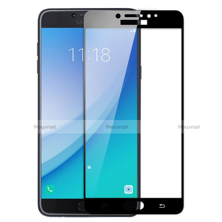 Ultra Clear Full Screen Protector Tempered Glass for Samsung Galaxy C5 Pro C5010 Black