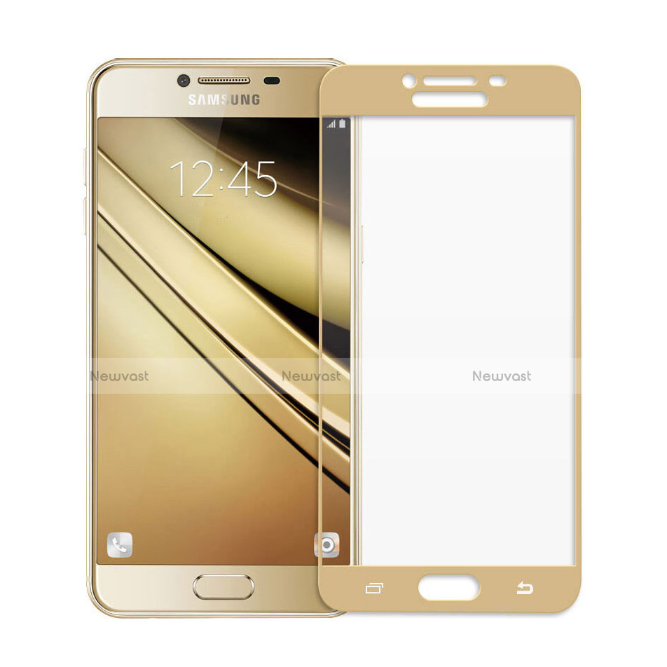 Ultra Clear Full Screen Protector Tempered Glass for Samsung Galaxy C7 SM-C7000 Gold