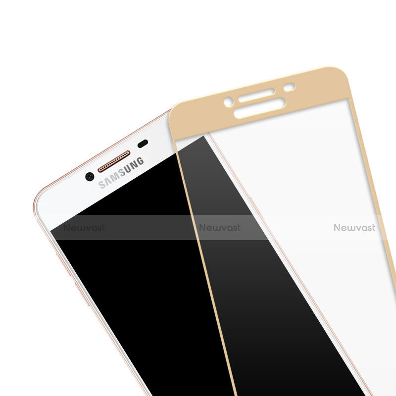 Ultra Clear Full Screen Protector Tempered Glass for Samsung Galaxy C7 SM-C7000 Gold