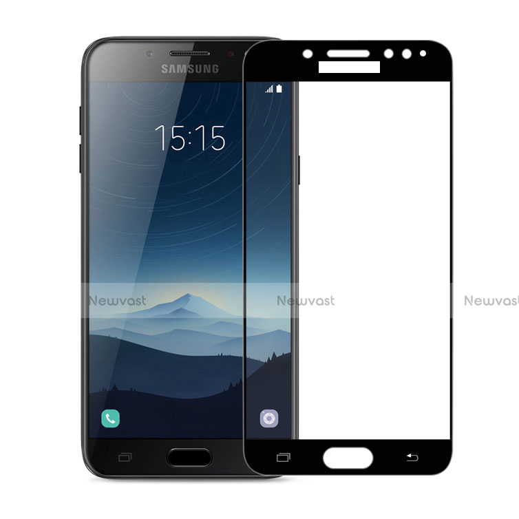 Ultra Clear Full Screen Protector Tempered Glass for Samsung Galaxy C8 C710F Black