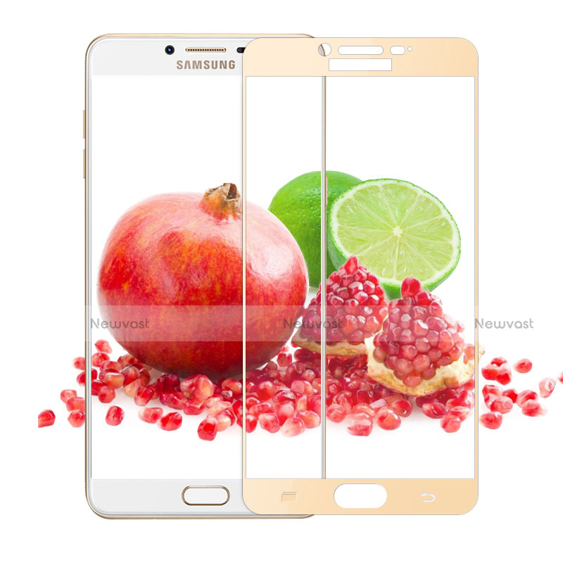Ultra Clear Full Screen Protector Tempered Glass for Samsung Galaxy C9 Pro C9000 Gold