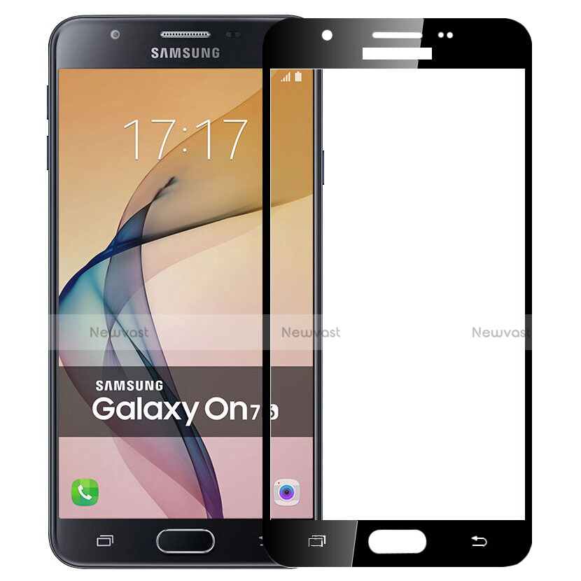 Ultra Clear Full Screen Protector Tempered Glass for Samsung Galaxy J7 Prime Black