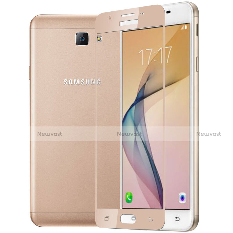 Ultra Clear Full Screen Protector Tempered Glass for Samsung Galaxy J7 Prime Gold