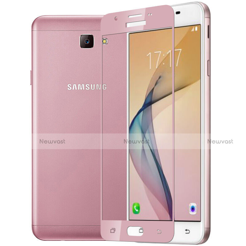 Ultra Clear Full Screen Protector Tempered Glass for Samsung Galaxy J7 Prime Pink