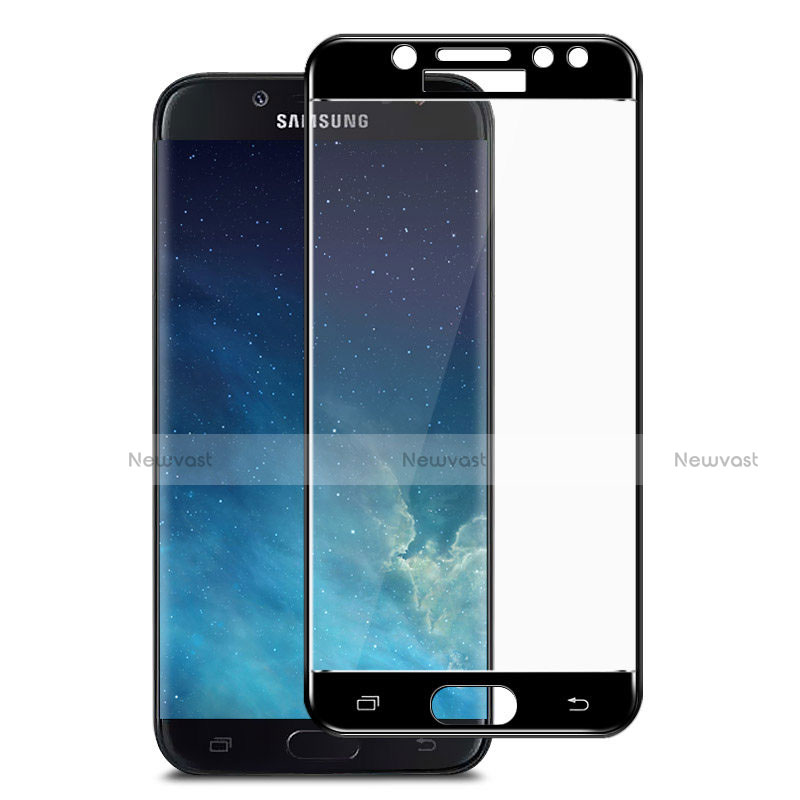 Ultra Clear Full Screen Protector Tempered Glass for Samsung Galaxy J7 Pro Black